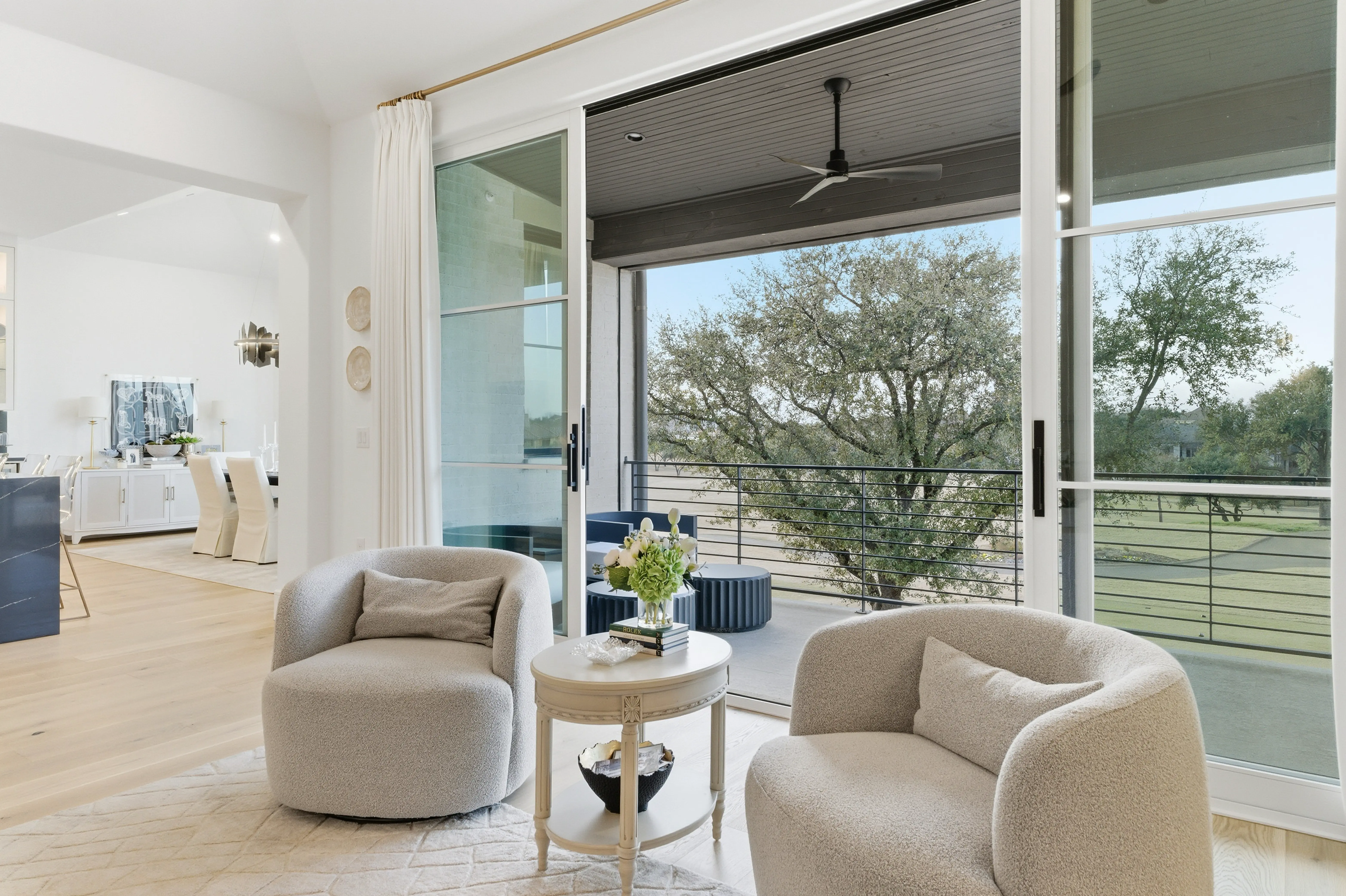 Living room and balcony